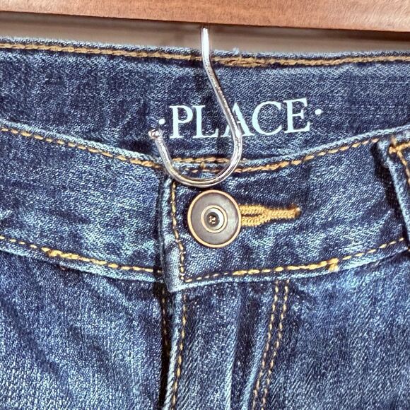 Childrens Place Boys Adjustable Waist Blue Denim Jean Shorts Size 6 Inseam 8in - Picture 5 of 15
